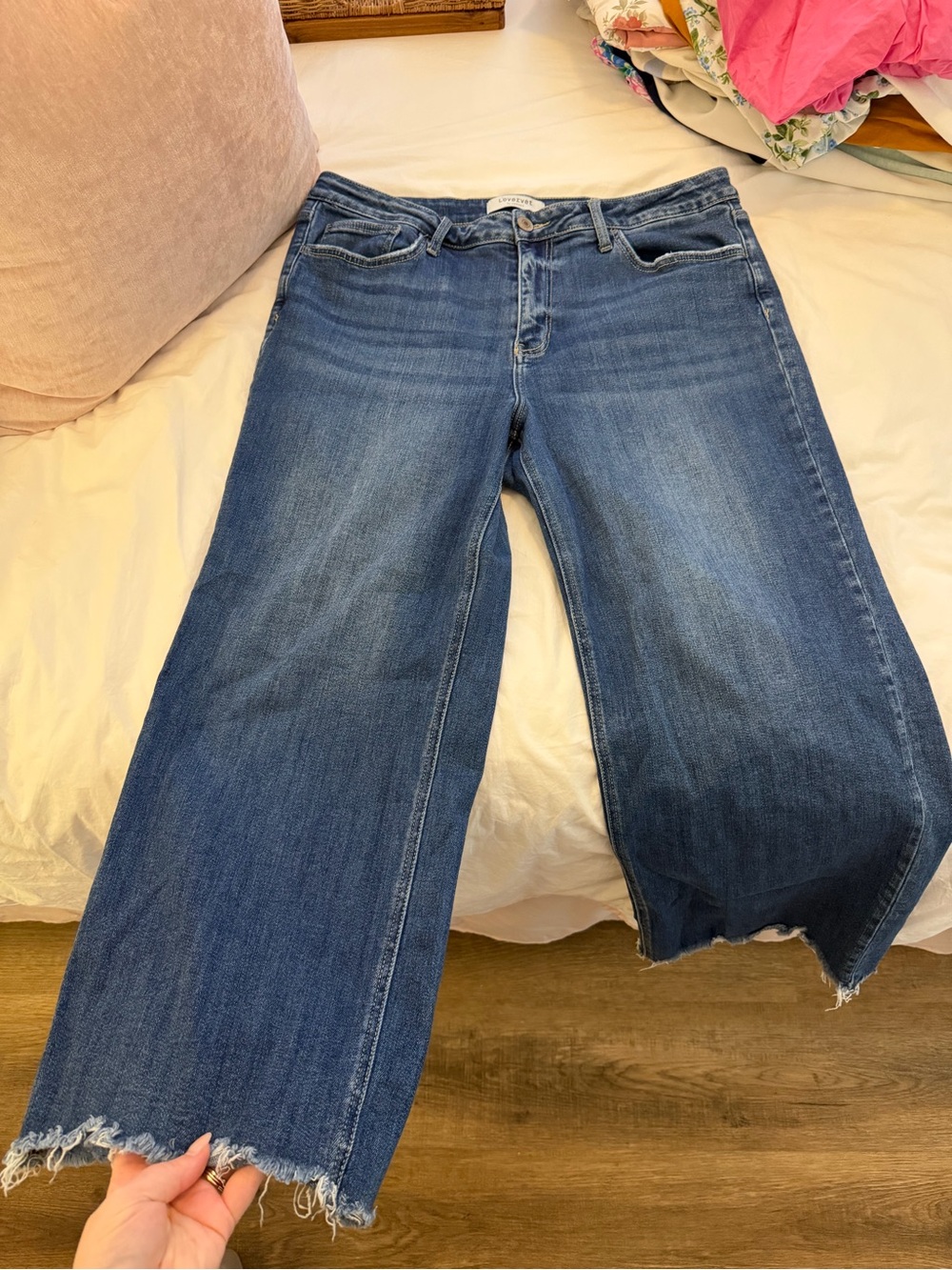 Lovervette Raw Hem Straight Jeans 18W